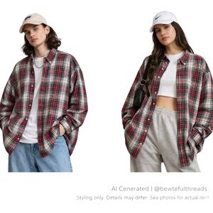 Polo Ralph Lauren Big Fit Plaid Shirt 3XB 90s Oversized Streetwear
